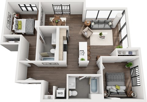 Storyline Apartments 2 Bedroom C Floor Plan